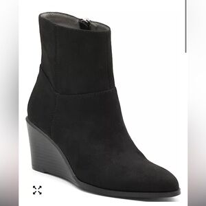 Adrienne Vittadini Vito Wedge Booties/Black/2.5 Heel/Used Good/Sz 9